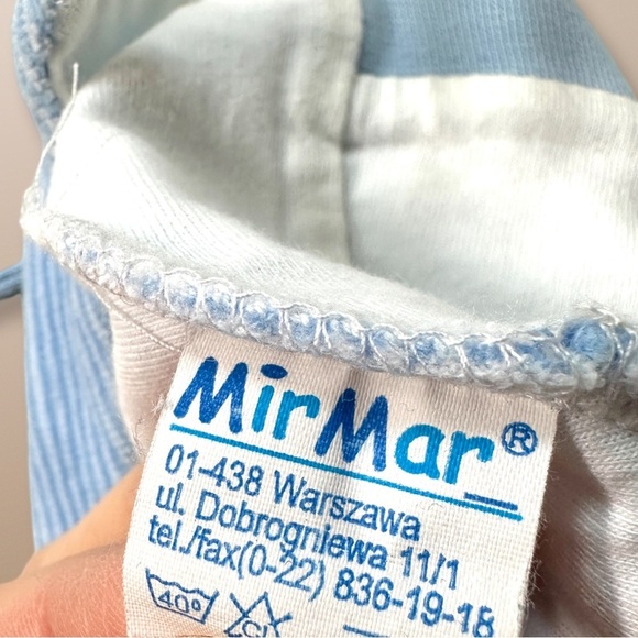 ⭐️ 5 for $25 MirMar Blue Newborn Baby Hat with Ties - Picture 4 of 4